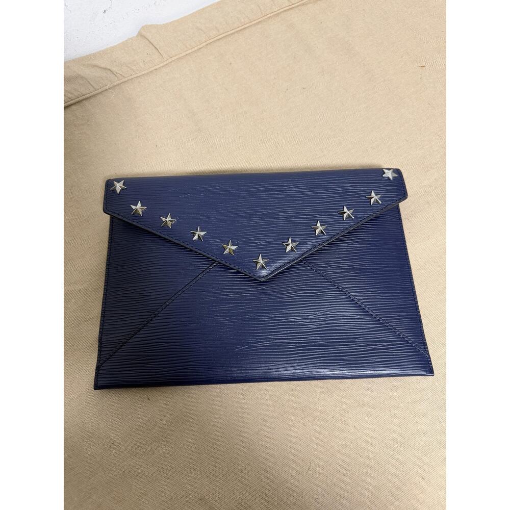 Rebecca Minkoff Leo Clutch Bag Womens Small Midnight Blue Star Studs HP35EWVC17